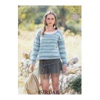 Sirdar Ladies Sweater Crofter Knitting Pattern 7011 DK