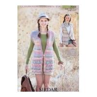 Sirdar Ladies Waistcoats Summer Stripes Knitting Pattern 7008 DK