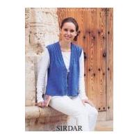 Sirdar Ladies Waistcoat Knitting Pattern 7004 Aran