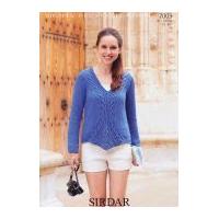 Sirdar Ladies Sweater Knitting Pattern 7003 Aran