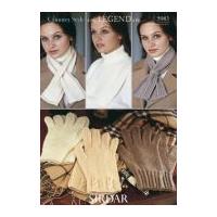 sirdar ladies scarves gloves country style knitting pattern 5983 4 ply