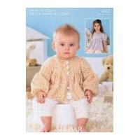 Sirdar Baby Cardigans Peekaboo Knitting Pattern 4462 DK