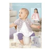 sirdar baby cardigans blanket peekaboo knitting pattern 4460 dk