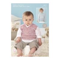 Sirdar Baby Sweater & Tank Top Peekaboo Knitting Pattern 4457 DK