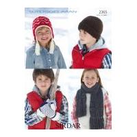 Sirdar Childrens Hats, Scarves & Mittens Supersoft Knitting Pattern 2365 Aran