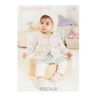 Sirdar Baby Jacket, Bonnet & Booties Baby Crofter Knitting Pattern 1390 DK