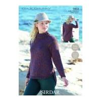 Sirdar Ladies Sweater Click Knitting Pattern 9864 Chunky