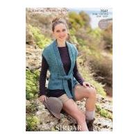 Sirdar Ladies Waistcoat Click Knitting Pattern 7041 Chunky