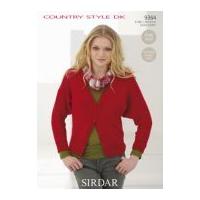 Sirdar Ladies Cardigan Country Style Knitting Pattern 9364 DK