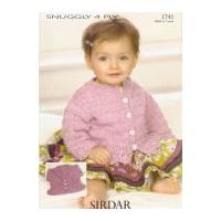 Sirdar Baby Cardigans Knitting Pattern 1741 4 Ply