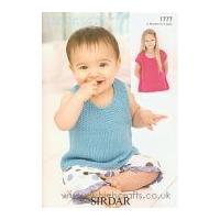 Sirdar Baby & Girls Tops Knitting Pattern 1777 DK