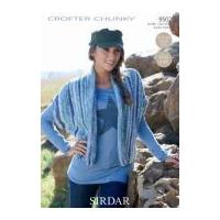 Sirdar Ladies Cardigan Knitting Pattern 9502 Chunky