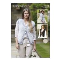 Sirdar Ladies Waistcoats Knitting Pattern 9573 DK