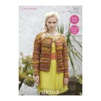 Sirdar Ladies Cardigan Divine Knitting Pattern 7512 DK