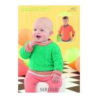 Sirdar Baby Sweaters Knitting Pattern 4627 DK