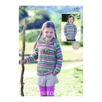 Sirdar Childrens Sweater & Hoodie Crofter Knitting Pattern 2391 DK