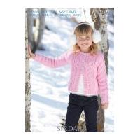 Sirdar Girls Cardigan Wash 'n' Wear Knitting Pattern 2372 DK