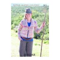 Sirdar Ladies Jacket Faroe Knitting Pattern 9815 Super Chunky