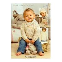 Sirdar Baby Sweaters, Blanket & Hat Knitting Pattern 1785 DK