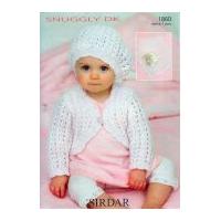 Sirdar Baby Cardigan, Hat & Blanket Knitting Pattern 1860 DK
