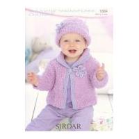 Sirdar Baby Cardigan & Hat Snowflake Knitting Pattern 1884 Chunky
