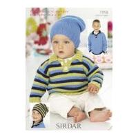 sirdar baby sweaters hats knitting pattern 1918 dk