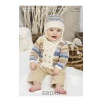 sirdar baby jacket hat baby crofter knitting pattern 1965 dk