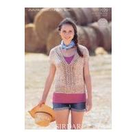 Sirdar Ladies Top Americana Knitting Pattern 7029 DK
