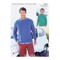 Sirdar Men & Boys Sweater Country Style Knitting Pattern 7033 DK