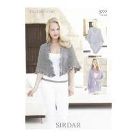 Sirdar Ladies Wrap & Shawl Ella Knitting Pattern 9777 DK