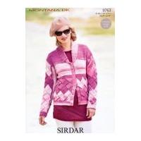 Sirdar Ladies Cardigan Montana Knitting Pattern 9763 DK