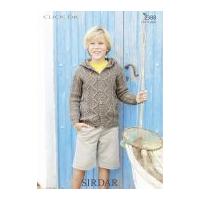 Sirdar Boys Cardigan Click Knitting Pattern 2388 DK
