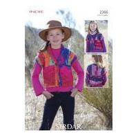 Sirdar Girls Waistcoats Indie Knitting Pattern 2366 Super Chunky