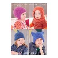 Sirdar Baby & Childrens Hats Snowflake Knitting Pattern 4594 Chunky
