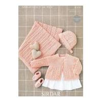 Sirdar Baby Matinee Coat, Blanket, Bonnet & Booties Knitting Pattern 4509 4 Ply