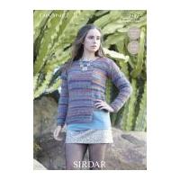 sirdar ladies sweater divine knitting pattern 7174 dk