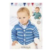 sirdar baby cardigans smiley stripes knitting pattern 1225 dk