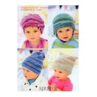 Sirdar Baby Hats Smiley Stripes Knitting Pattern 1222 DK