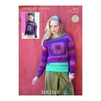 Sirdar Ladies & Girls Sweater & Hoodie Giselle Knitting & Crochet Pattern 9895 Aran