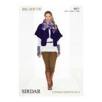 Sirdar Ladies Cardigan Big Softie Knitting Pattern 9871 Super Chunky