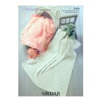 Sirdar Baby Shawl & Blanket Knitting Pattern 1600 DK