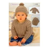 Sirdar Baby Sweater, Hat & Blanket Knitting Pattern 1648 DK