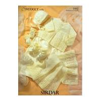 Sirdar Baby Matinee Coat, Hat, Shawl, Mittens & Booties Knitting Pattern 1662 4 Ply