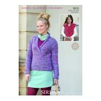Sirdar Ladies & Girls Sweater & Top KiKO Knitting Pattern 9876 Super Chunky