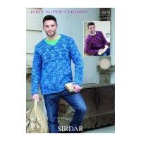 Sirdar Mens Sweaters KiKO Knitting Pattern 9874 Super Chunky