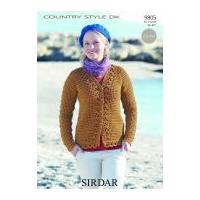 Sirdar Ladies Cardigan Country Style Crochet Pattern 9805 DK