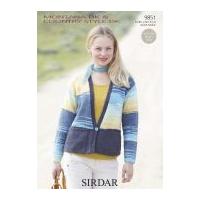 Sirdar Ladies Cardigan Montana & Country Style Knitting Pattern 9851 DK