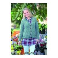 Sirdar Ladies Cardigan Denim Ultra Knitting Pattern 9828 Super Chunky