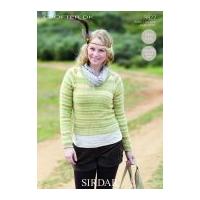 Sirdar Ladies Sweater Crofter Knitting Pattern 9822 DK
