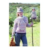sirdar ladies girls sweaters faroe knitting pattern 9818 super chunky
